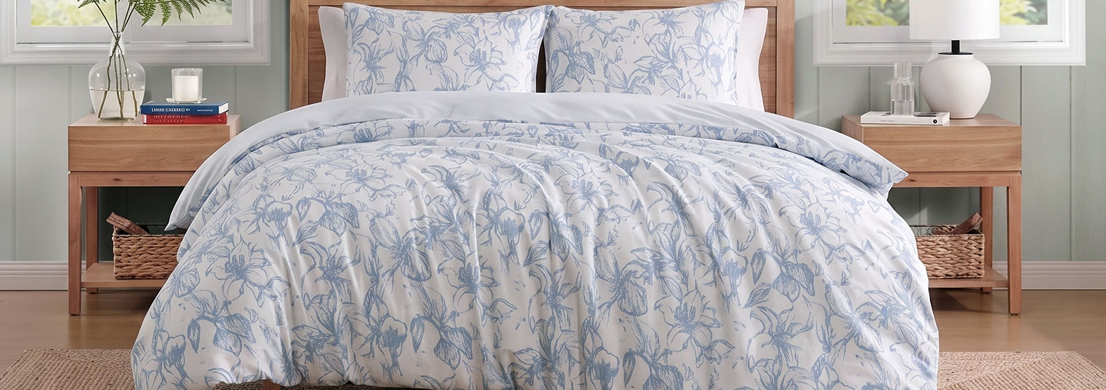 Bed With Floral Pattern