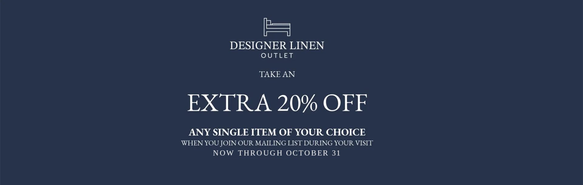 Designer Linen Outlet October 31 Designer Linen Outlet October 31